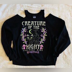 Disney - Hocus Pocus Black Sweatshirt (Customized Peek-A-Boo Shoulder Sleeve)